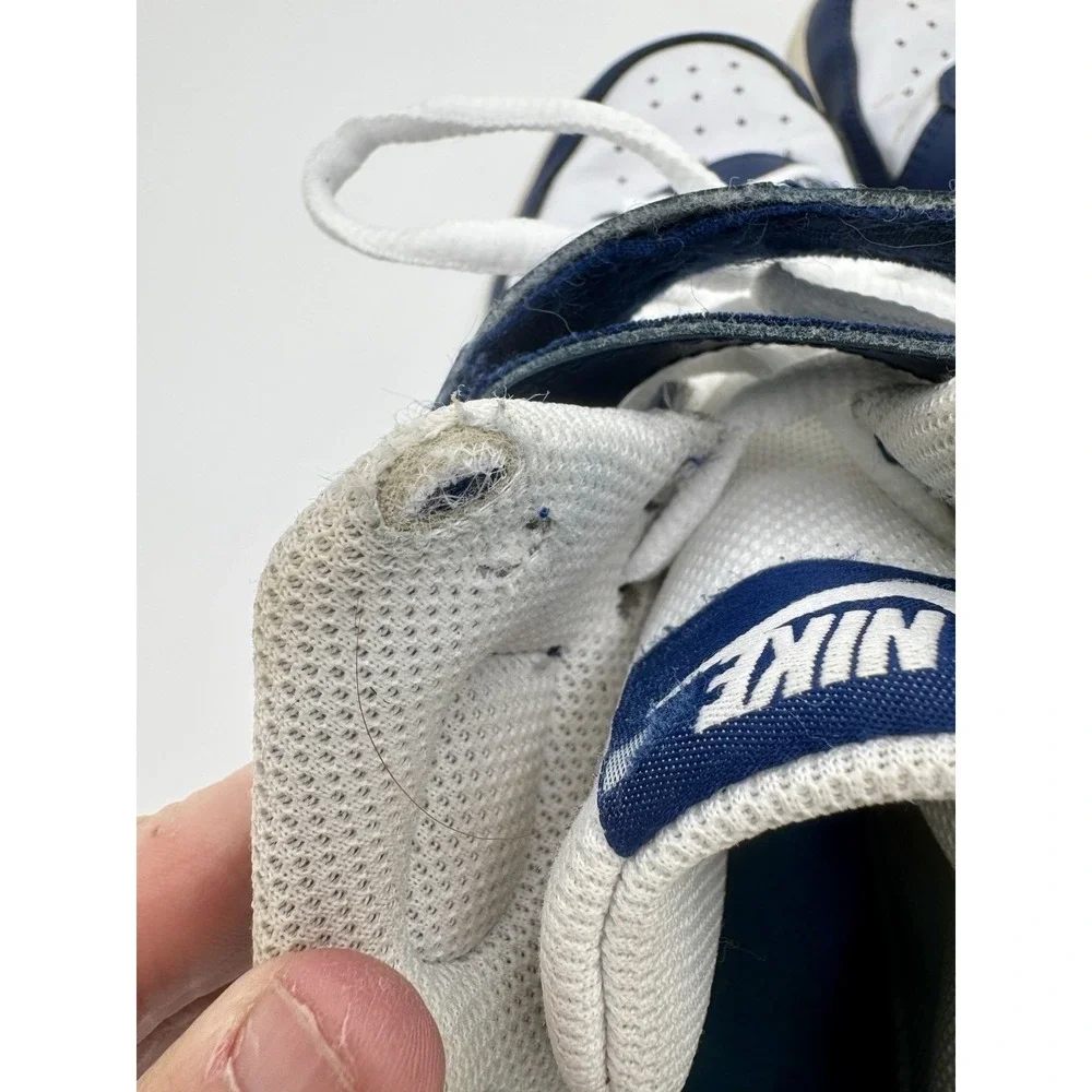 Nike Court Borough Mid 2 White Midnight Navy‎ CD7782-107 Youth 6.5Y Sneakers